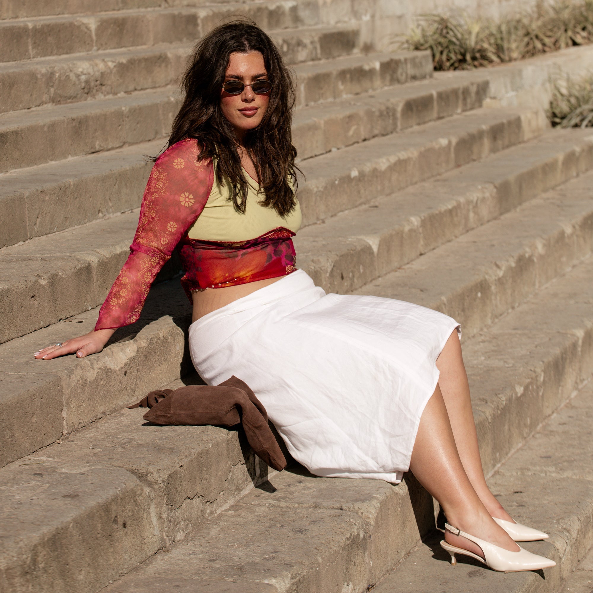 ALENNA HEELS BONE CRINKLE PATENT