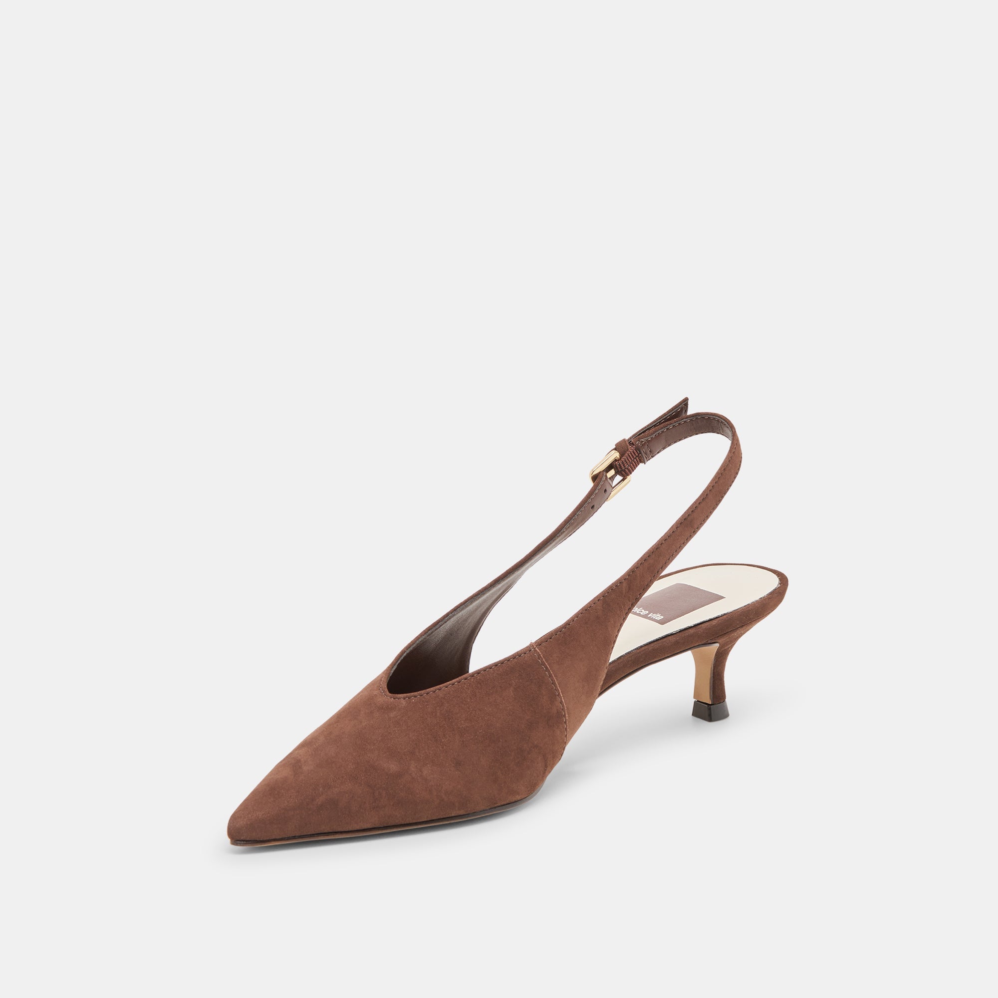 ALENNA HEELS DK BROWN SUEDE