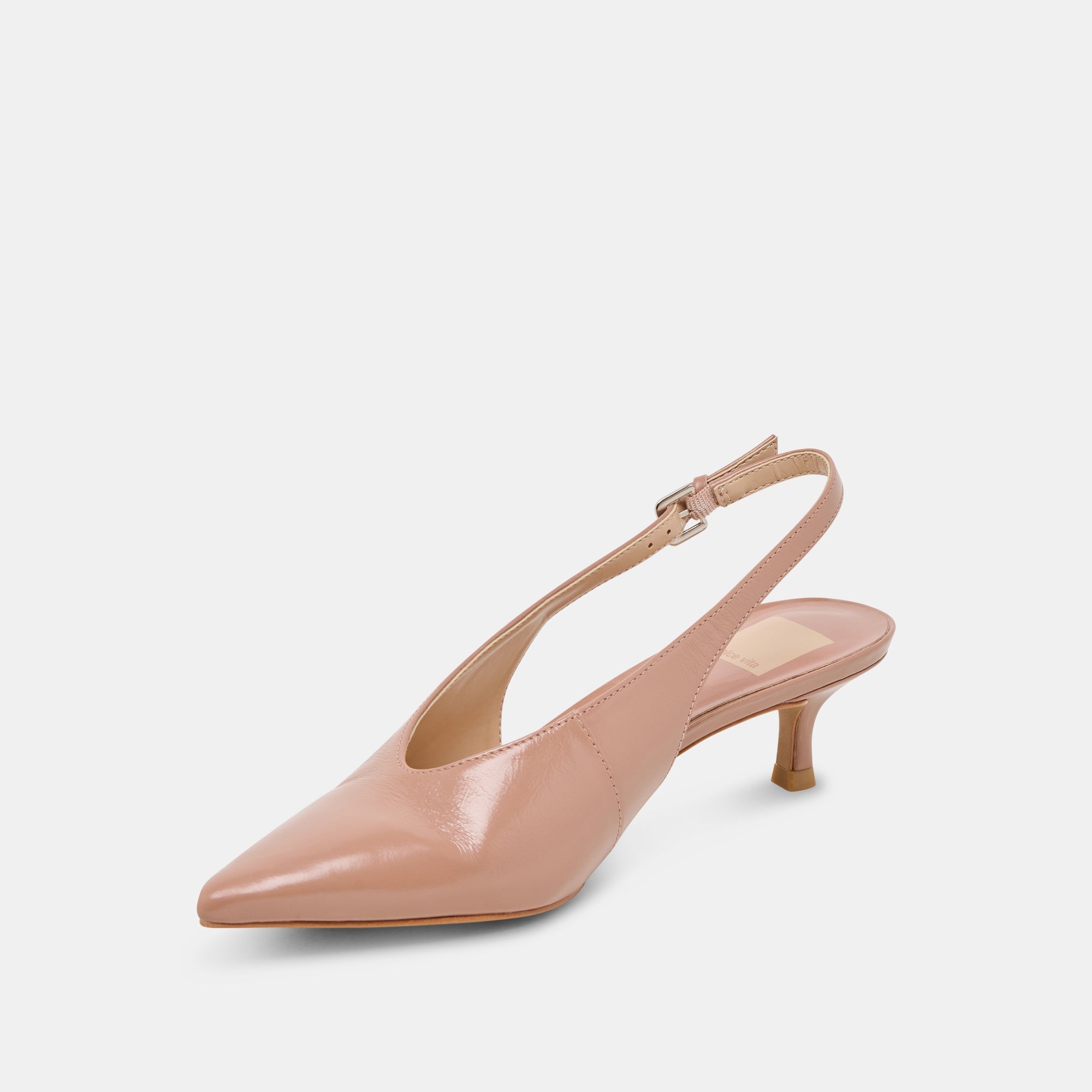 ALENNA HEELS WHISKEY CRINKLE PATENT