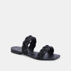 INDY RHINESTONE SANDALS BLACK RHINESTONE - re:vita