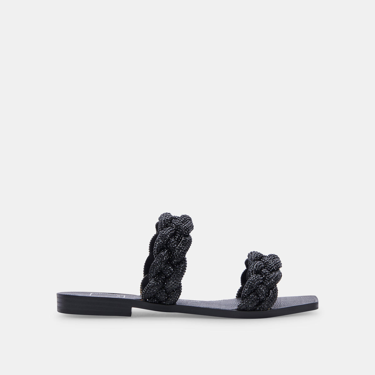 INDY RHINESTONE SANDALS BLACK RHINESTONE - re:vita