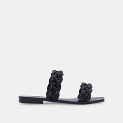 INDY RHINESTONE SANDALS BLACK RHINESTONE - re:vita