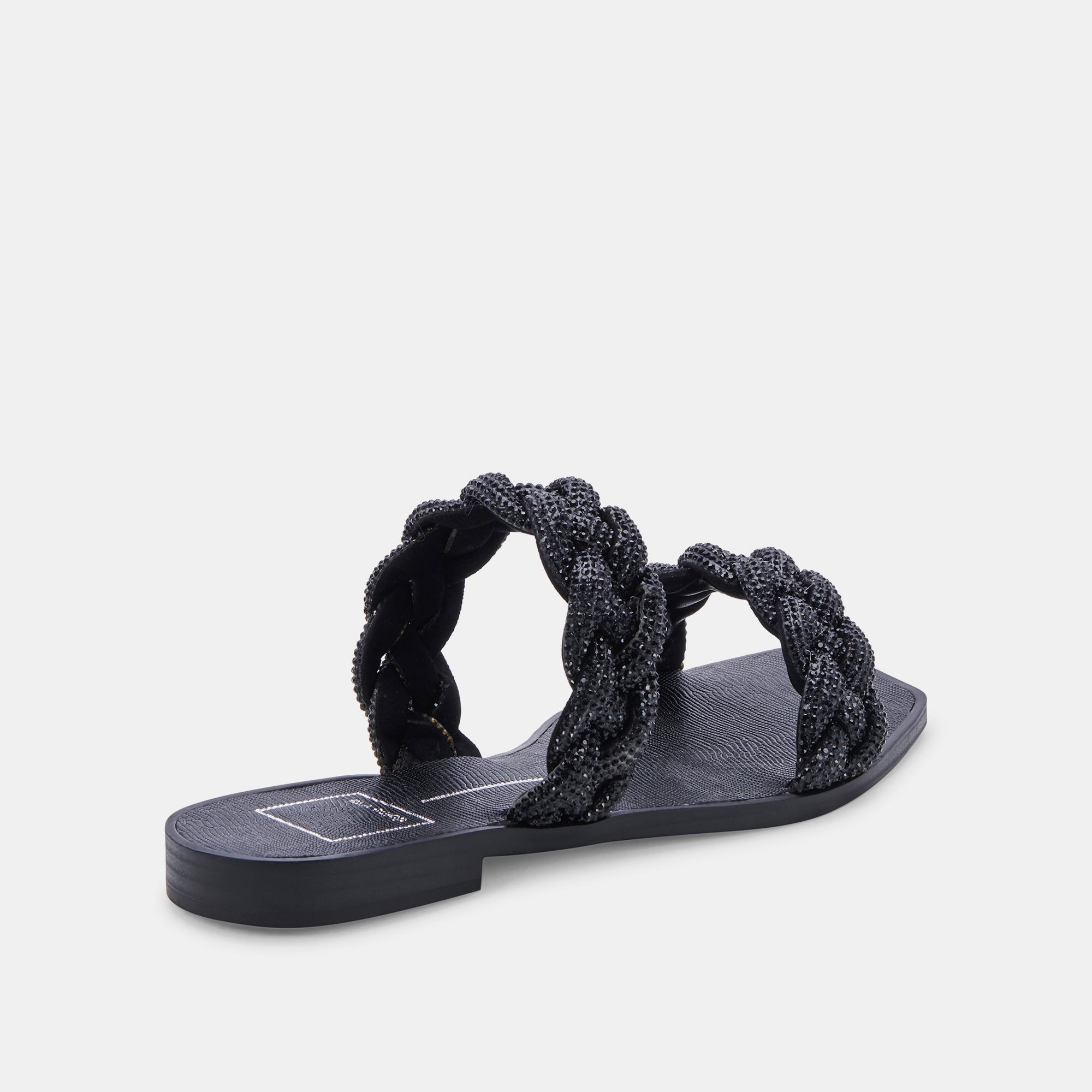 INDY RHINESTONE SANDALS BLACK RHINESTONE - re:vita