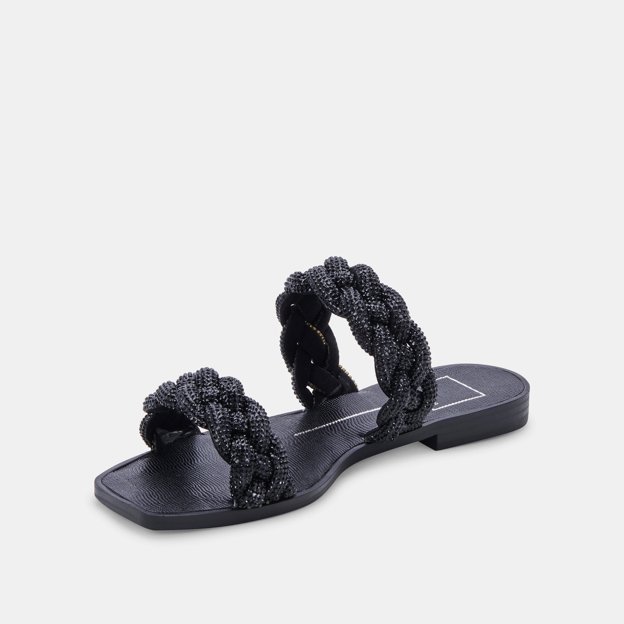 INDY RHINESTONE SANDALS BLACK RHINESTONE - re:vita