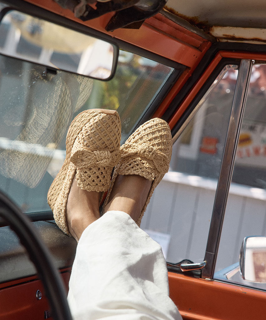 JAKA SNEAKERS LT NATURAL RAFFIA - re:vita